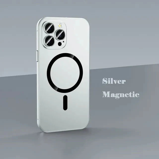 Smartphone Case Aluminum Frame Magnetic Wireless Charging Compatible