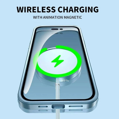 Smartphone Case Aluminum Frame Magnetic Wireless Charging Compatible