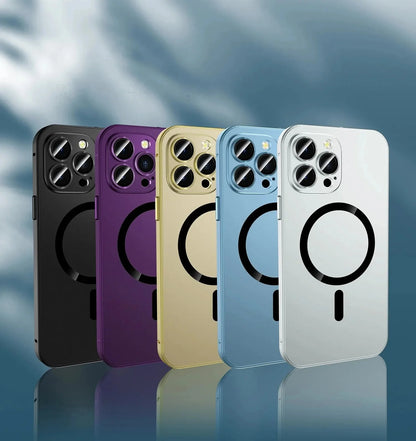 Smartphone Case Aluminum Frame Magnetic Wireless Charging Compatible