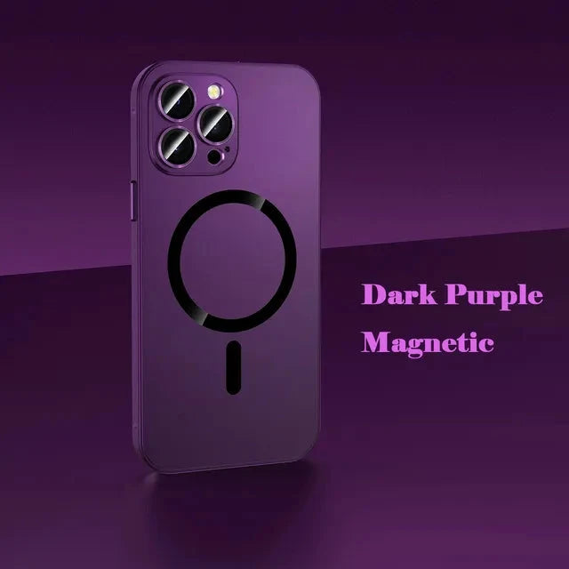 Smartphone Case Aluminum Frame Magnetic Wireless Charging Compatible