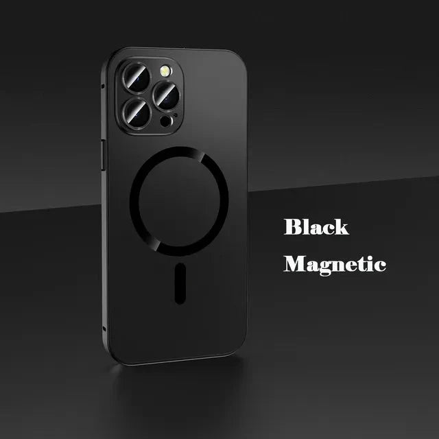 Smartphone Case Aluminum Frame Magnetic Wireless Charging Compatible