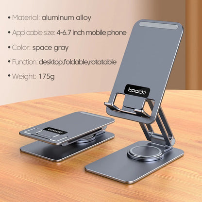 Smartphone Holder Foldable 360° Rotating Aluminum Alloy