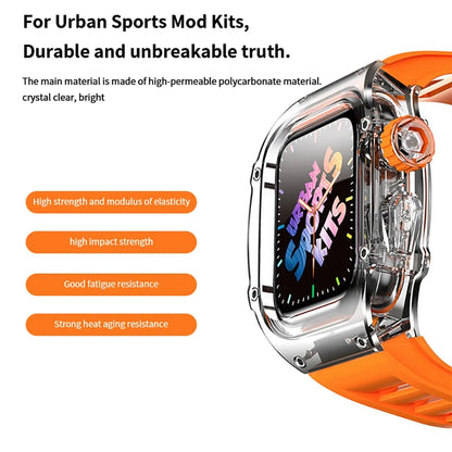 Smartwatch Case and Strap Set Transparent Polycarbonate Six Color Options