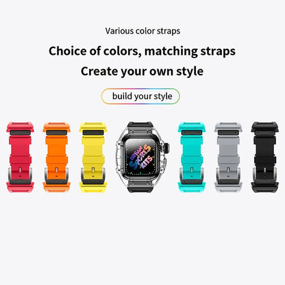 Smartwatch Case and Strap Set Transparent Polycarbonate Six Color Options