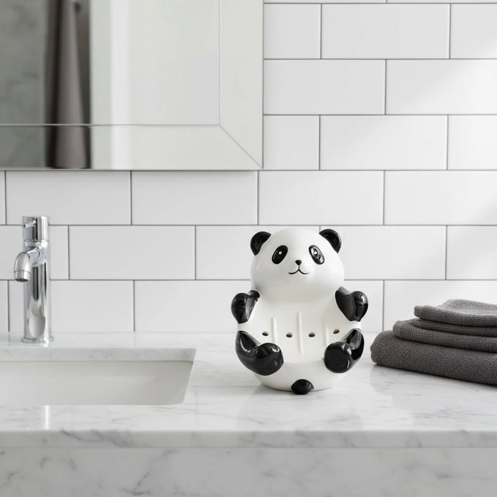 Soap Dispenser Ceramic Panda Design for Soap, Lotion & Sanitizer