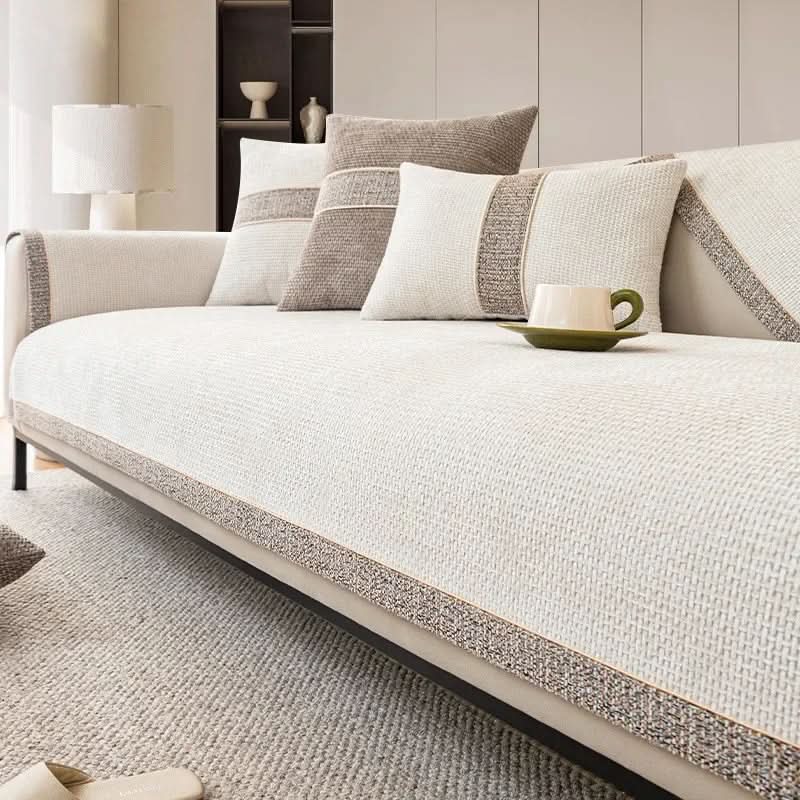 Sofa Cover Linen-Texture Non-Slip Machine-Washable