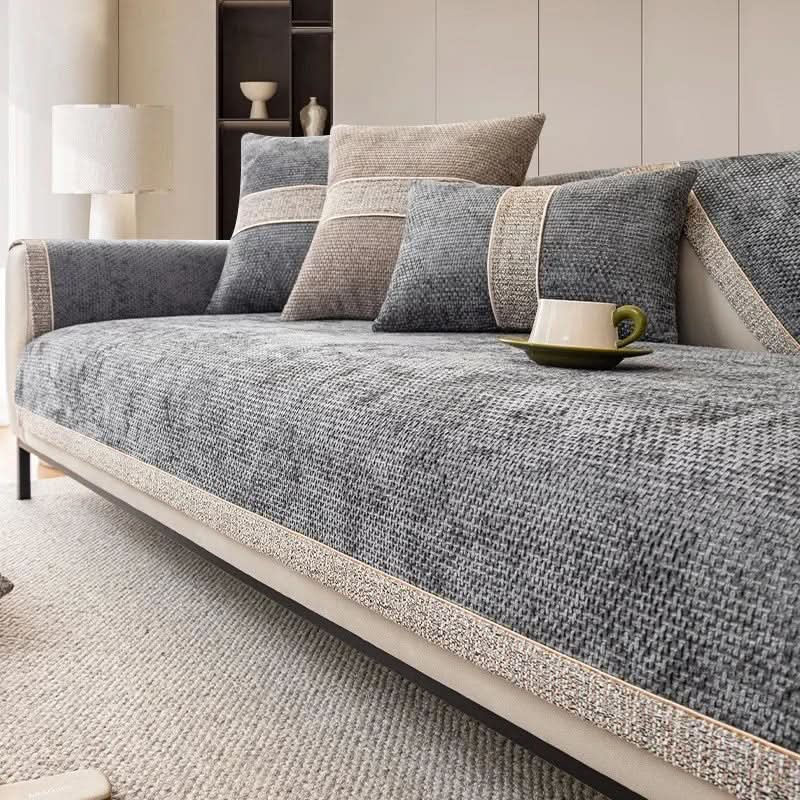 Sofa Cover Linen-Texture Non-Slip Machine-Washable
