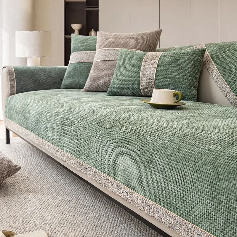 Sofa Cover Linen-Texture Non-Slip Machine-Washable