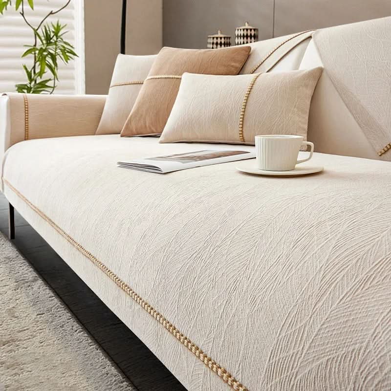 Sofa Cover Linen-Texture Non-Slip Machine-Washable