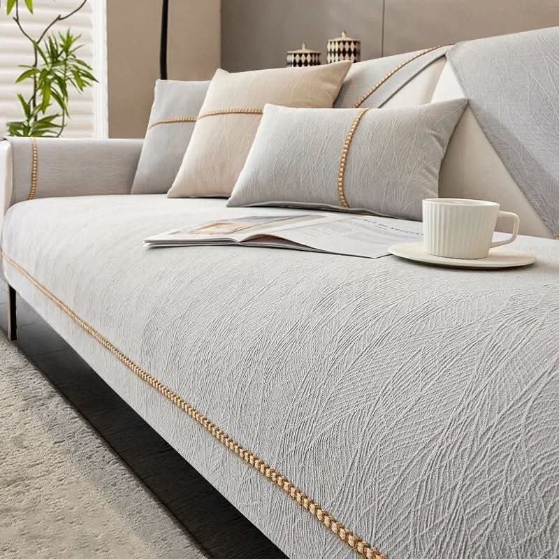 Sofa Cover Linen-Texture Non-Slip Machine-Washable