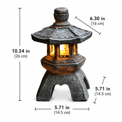 Solar Garden Lantern Pagoda Design Solar-Powered Automatic Dusk Lighting