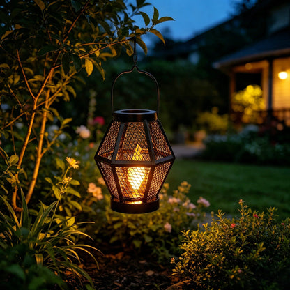 Solar Garden Light Pattern Projection Automatic Dusk-to-Dawn Sensor