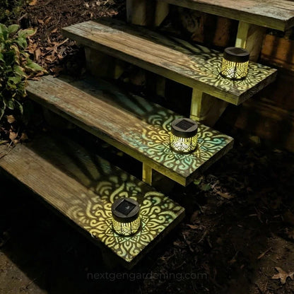 Solar Garden Light Pattern Projection Automatic Dusk-to-Dawn Sensor