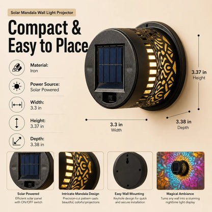 Solar Garden Light Pattern Projection Automatic Dusk-to-Dawn Sensor