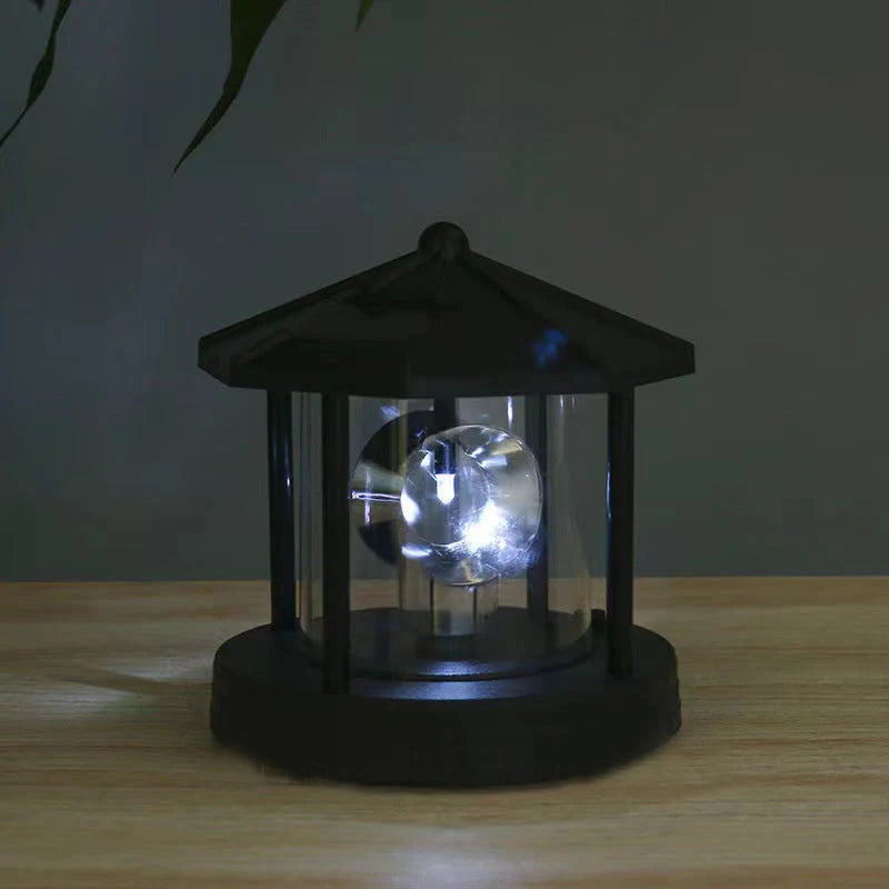 Solar Garden Light Rotating Lighthouse Design Automatic Dusk Lighting