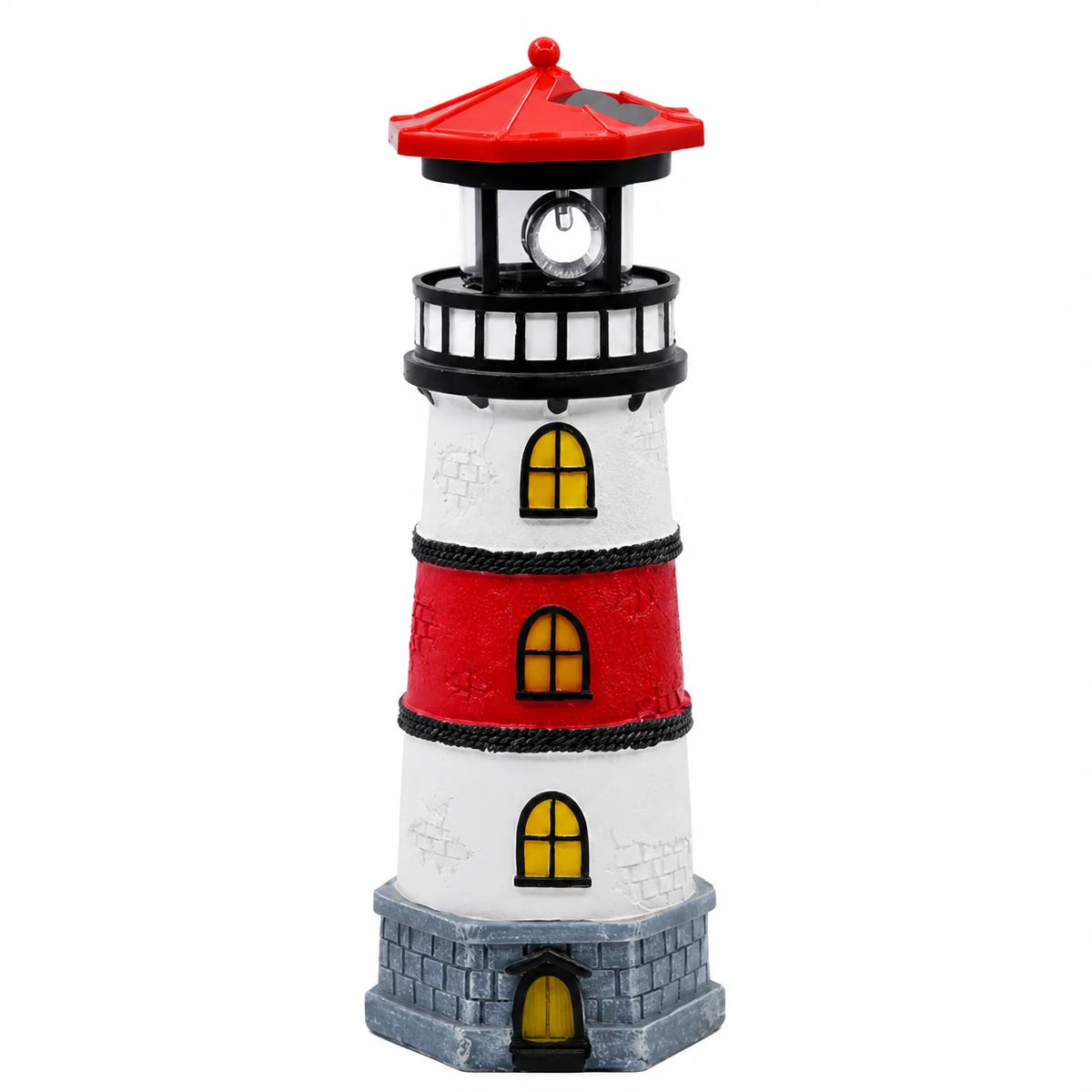 Solar Garden Light Solar-Powered Rotating LED Beacon