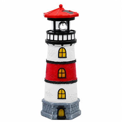 Solar Garden Light Solar-Powered Rotating LED Beacon