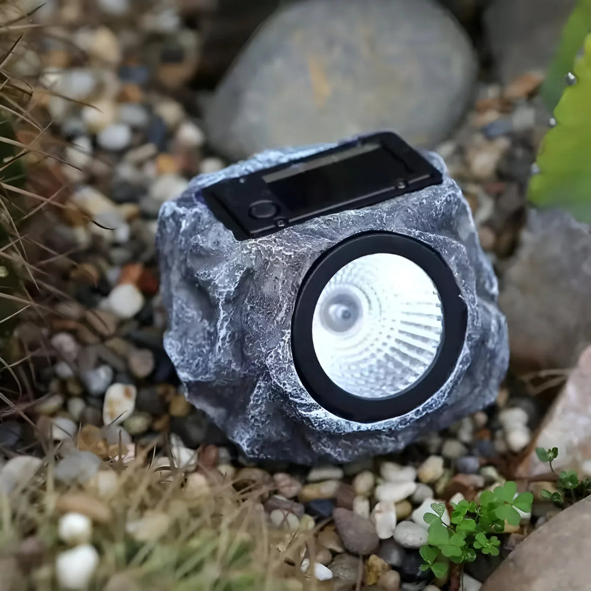 Solar Garden Light Stone-Shaped Weather-Resistant