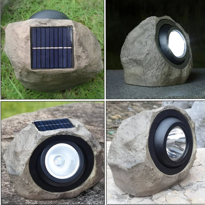 Solar Garden Light Stone-Shaped Weather-Resistant