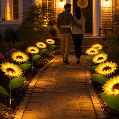 Solar Garden Light Sunflower Design Dusk Sensor