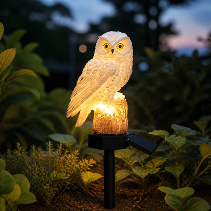 Solar Garden Owl Light Dusk-To-Dawn Weather-Resistant