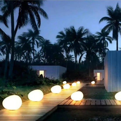 Solar Garden Rock Light Solar-Powered IP65 Weatherproof
