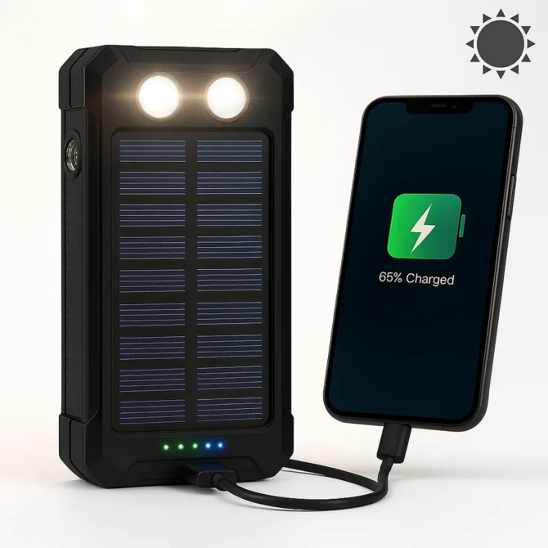 Solar Power Bank 500000mAh Dual USB Waterproof & Shockproof