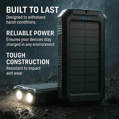 Solar Power Bank 500000mAh Dual USB Waterproof & Shockproof