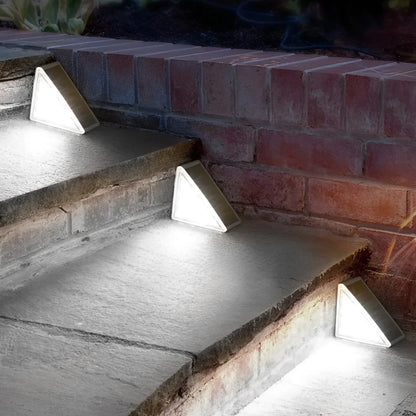 Solar Step Lights Solar-Powered Automatic Dusk Activation IP65 Waterproof