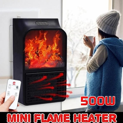 Space Heater Plug-In PTC Ceramic Flame Effect