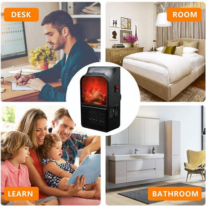 Space Heater Plug-In PTC Ceramic Flame Effect