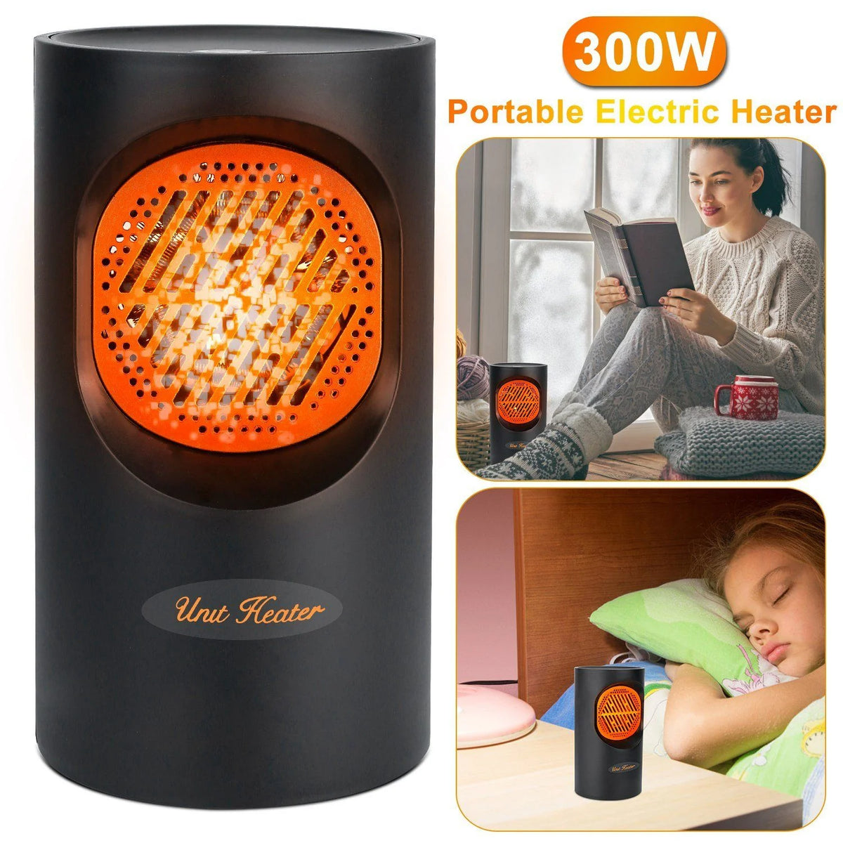 Space Heater Rapid Heat 300W Quiet