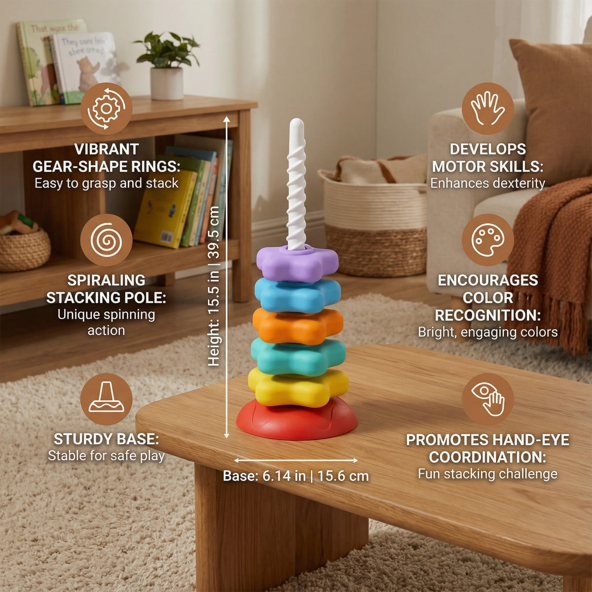 Spinning Color Tower Fine Motor Skills