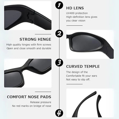 Sports Sunglasses Polarized UV400 Wrap-Around