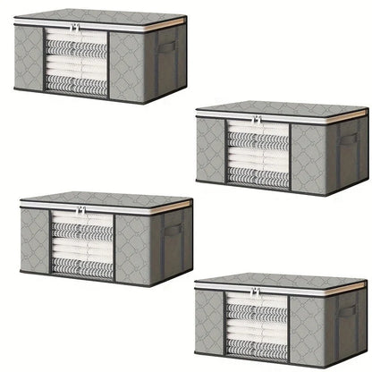 Storage Bags Non-Woven Foldable Viewing Window Set of 4