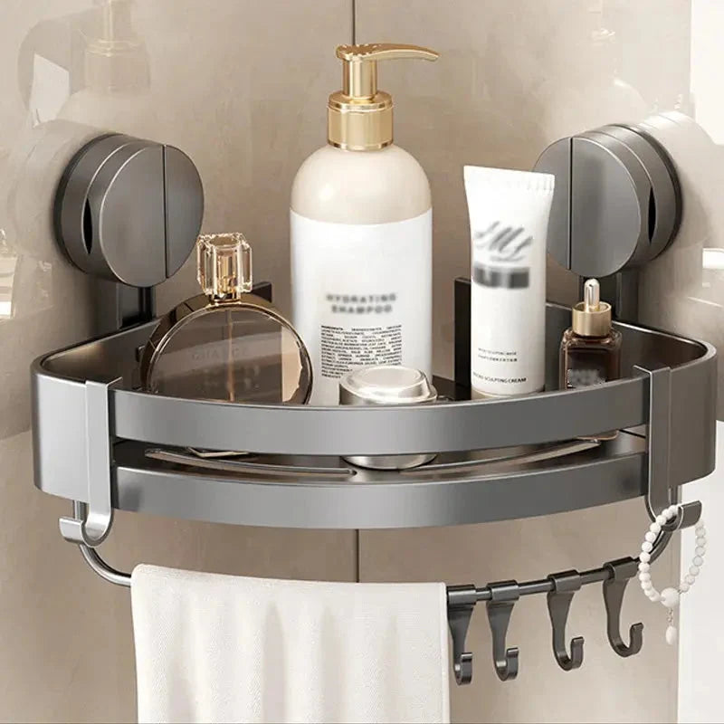 Storage Basket Aluminum Suction-Mount With Drainage Holes