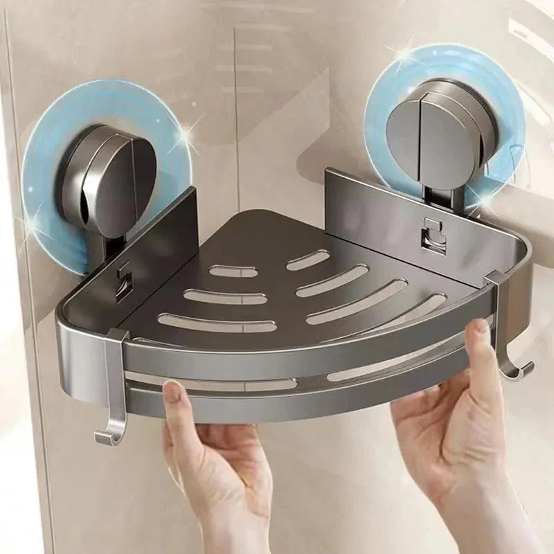 Storage Basket Aluminum Suction-Mount With Drainage Holes