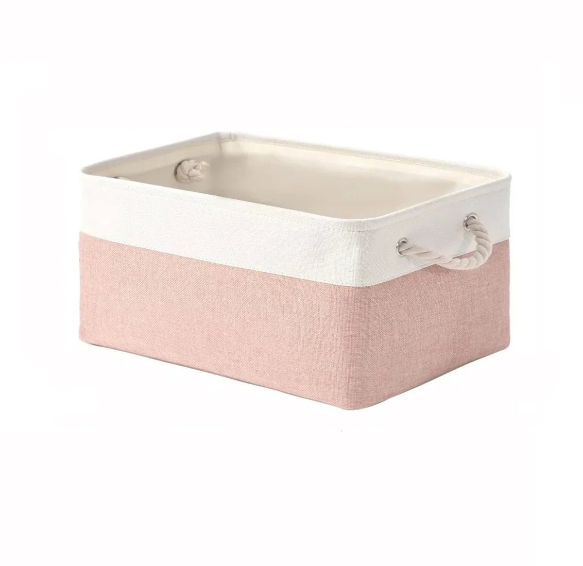 Storage Basket Linen Fabric Lightweight Shape-Retaining Design