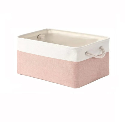 Storage Basket Linen Fabric Lightweight Shape-Retaining Design