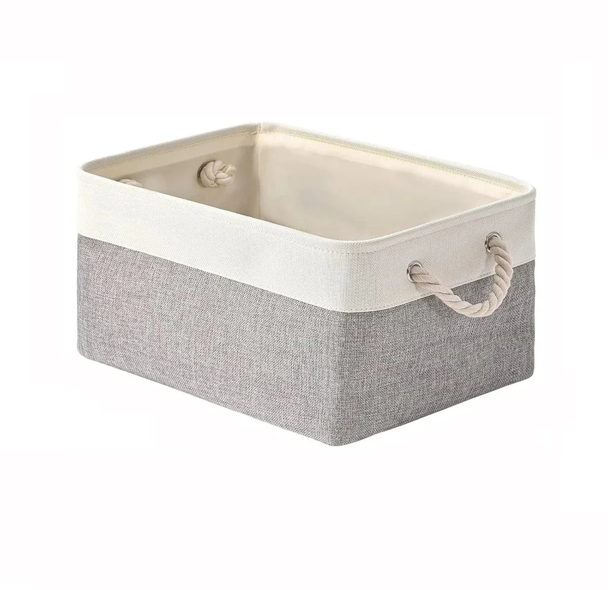 Storage Basket Linen Fabric Lightweight Shape-Retaining Design