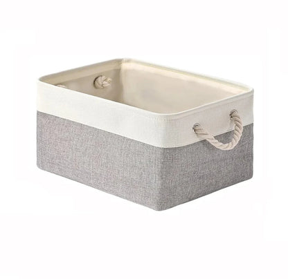 Storage Basket Linen Fabric Lightweight Shape-Retaining Design