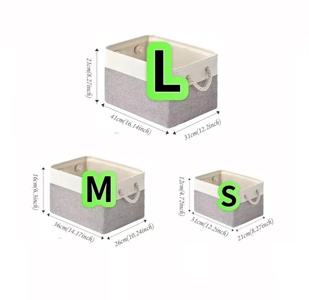 Storage Basket Linen Fabric Lightweight Shape-Retaining Design