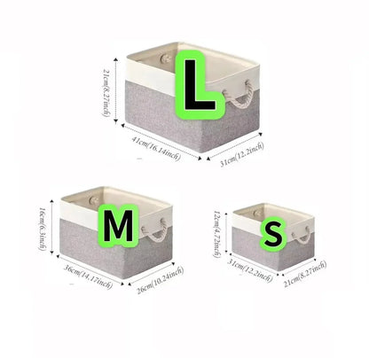 Storage Basket Linen Fabric Lightweight Shape-Retaining Design