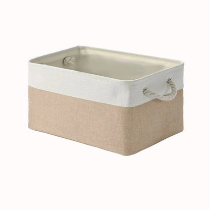Storage Basket Linen Fabric Lightweight Shape-Retaining Design