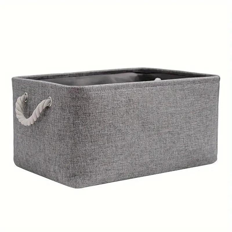 Storage Basket Linen Fabric Lightweight Shape-Retaining Design