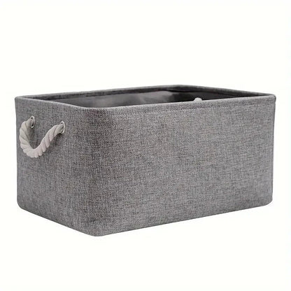 Storage Basket Linen Fabric Lightweight Shape-Retaining Design