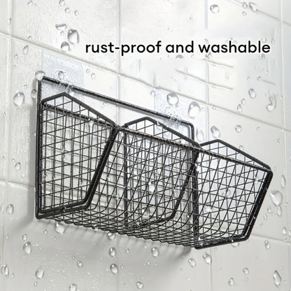Storage Basket Wall-Mounted Rust-Resistant Open-Grid Metal