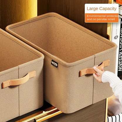 Storage Bin Foldable Stackable Reinforced Fabric Construction