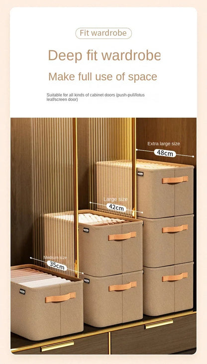 Storage Bin Foldable Stackable Reinforced Fabric Construction