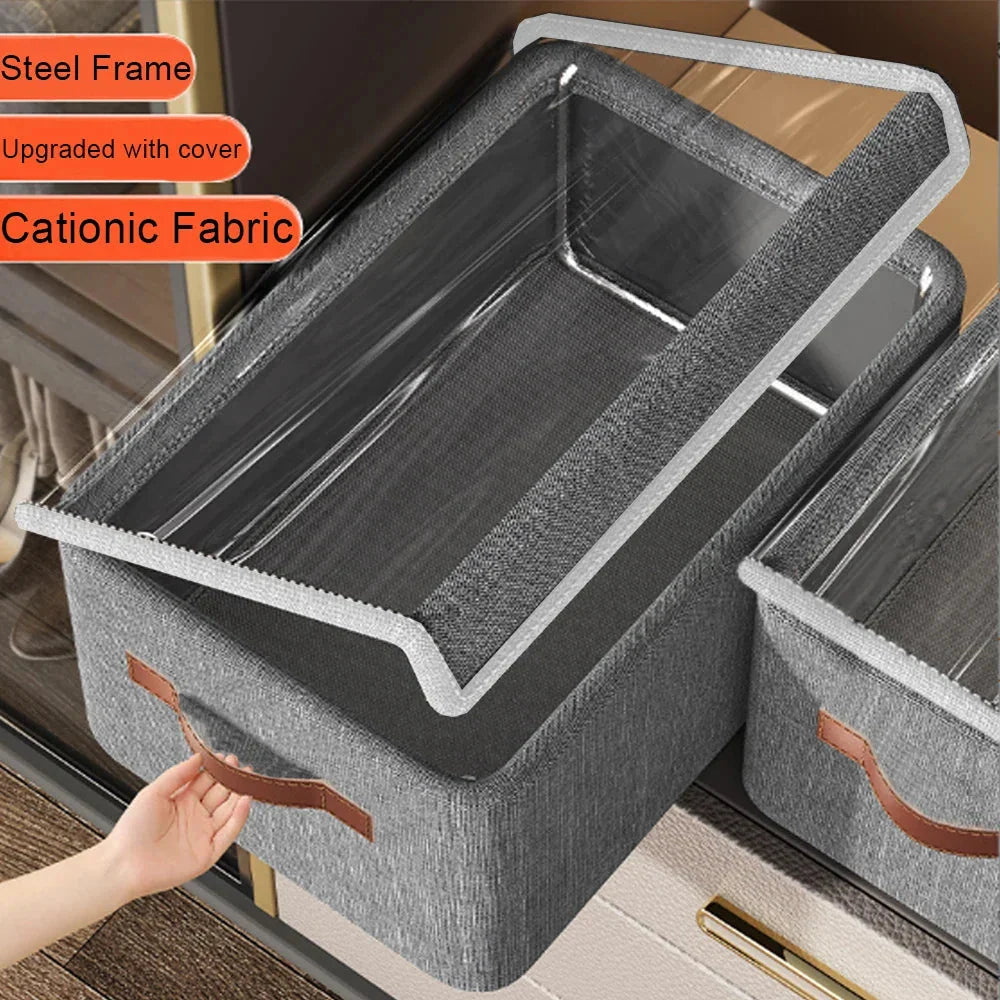 Storage Box Stackable With Lid & Carry Handle